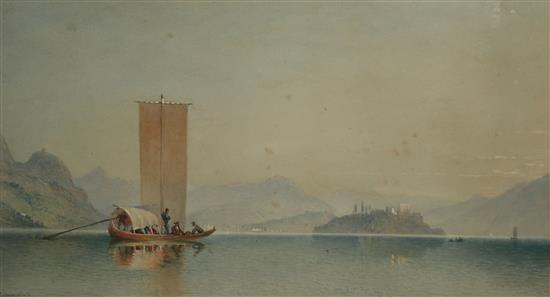 William Collingwood Smith, Isolde Madre Lago Maggiore, 11.5 x 21in(-)
